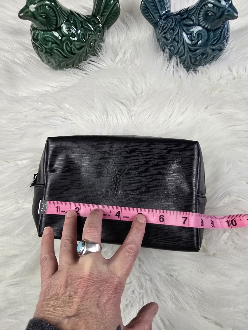 Yves Saint Laurent YSL Parfums Beaute Cosmetic Bag Makeup Clutch Travel - Picture 10 of 12